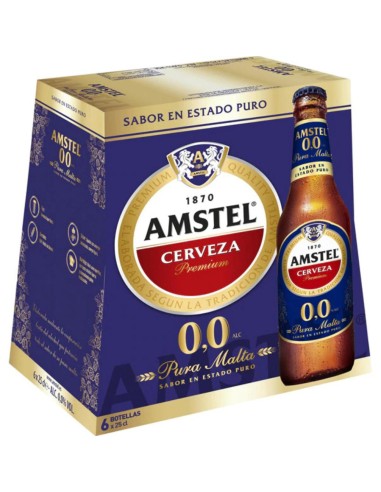 CERVEZA AMSTEL 1/4 PK6 0,0 SIN