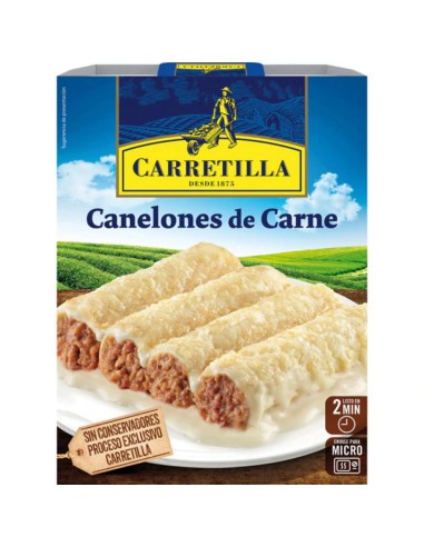 CANELONES DE CARNE 375G CARRETI    10 PT
