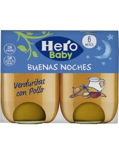 HERO B.NOCHES POLLO&VERDURAS 2x190GRS.