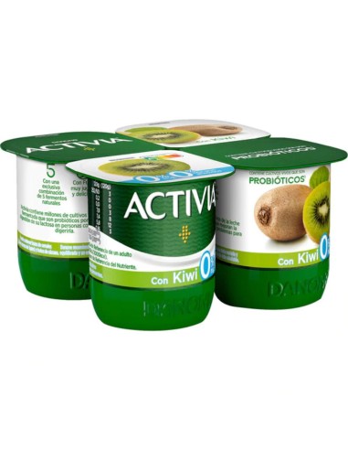 Activia Desnatado con Kiwi x4