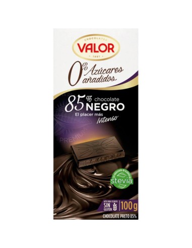 CHOCO.VALOR S/AZ NEGRO 85% 100GR