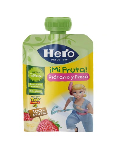 HERO BABY BOLSITA FRUTA PLATANO FRESA 100G