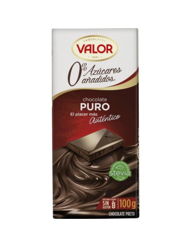 CHOCO.VALOR S/AZUCAR PURO 100G