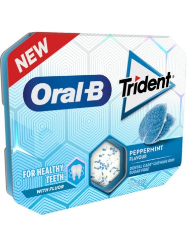 CHICLES TRIDENT ORAL-B SPEARMINT 17GRS 10UDS