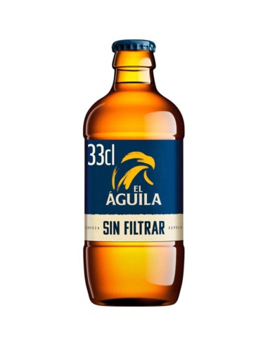 CERVEZA EL AGUILA SIN FILTRAR BOTELLIN 33CL.