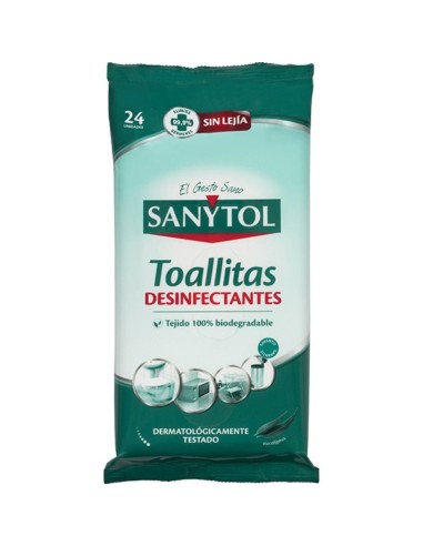 TOALLITAS DESINFECTANTES SANYTOL 30UDS