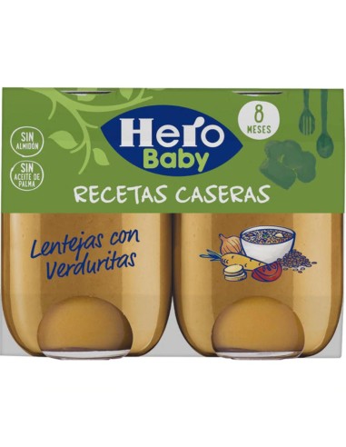 HERO BABY R.CASERAS LENTEJAS C/VERDURITAS 2x190