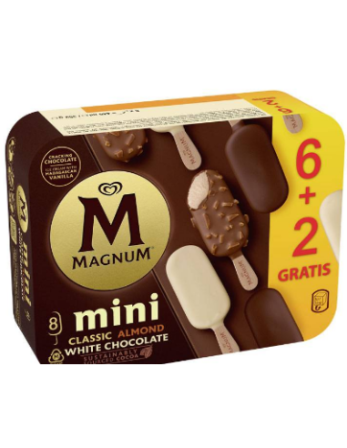 MAGNUM MINI CLASICO-ALMEDRAS-BLANCO 6+2UDS 440ML