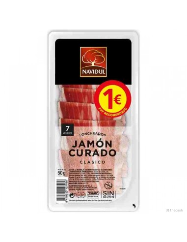 NAVIDUL JAMON LONCHAS 50 GR.