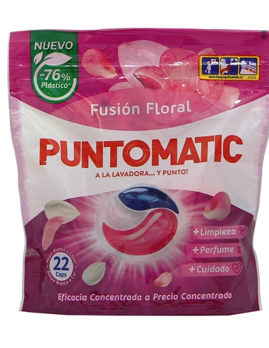 DETERGENTE PUNTOMATIC  FLORAL 12 CAPS.